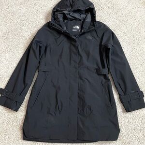 Women's THE NORTH FACE Black CITY BREEZE Rain TRENCH Coat JACKET  M